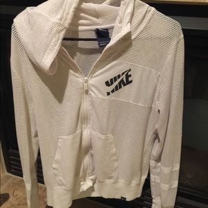 NIKE MESH ZIP UP HOODIE
